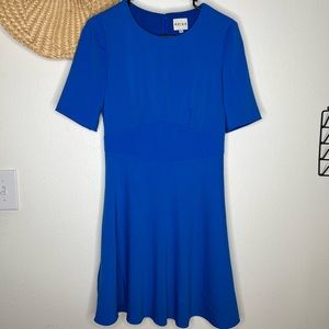 Reiss Blue Fit and Flare Dress